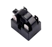 Compressor Starter Component with Black Overload, 4pin 22ohm | Black Replacement Part for Compact Refrigerator Service and Cooling Unit Maintenance with Start Component Set