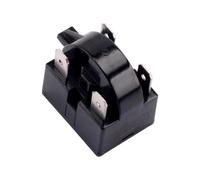 Compressor Starter Component with Black Overload, 4pin 22ohm | Replacement Part for Compact Refrigerator Repair and Cooling Unit Service Work with Compressor Start Device