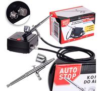 COMPRESSOR with Airbrush Double Action 0.3mm AUTO START/STOP