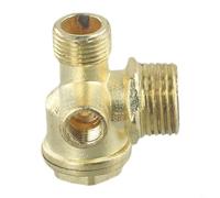 Compressors with Pneumatic with Compatible Connection Alloy 3-Port Zinc Central Air Compressor Check Threaded Air Valve Lasting Replacement for Fitting