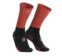 COMPRESSPORT Adult Mid Compression Socks, Black/Red, T2