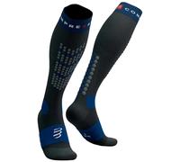 Compressport Alpine Ski Full Socks Black Cushioned Winter Sports Merino Wool