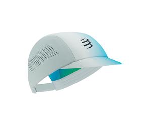 Compressport - Cap with articulated visor/peak - Pro Racing Cap Star White/Blue-Green for Men White one size