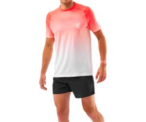 Compressport - Men's trail/running T-shirt - Performance Ss Tshirt M Fluo Red/White for Men - Size XL Red XL