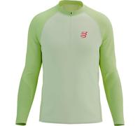 Compressport - Men's trail/running T-shirt - Trail Hz Ls Tshirt M Sugar/Shadow Lime for Men in Wool - Size L - Green Green L