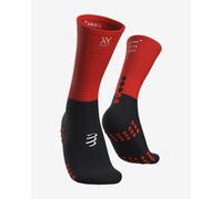 Compressport Mid Compression Socks Black Red - T1