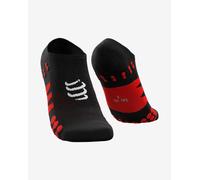 Compressport No Show Socks Black Red - T4