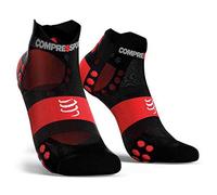 COMPRESSPORT Pro Racing Socks V3.0 Ultralight Run Low Unisex Running Sock, unisex_adult, XU00003B, black/red, T1