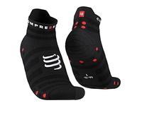 COMPRESSPORT Pro Racing Socks v4.0 Light Run Low Socks, Black/Red, 42-44 Unisex-Adult