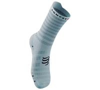 Compressport - Pro Racing Socks V4.0 Ultralight Run High - Running socks size T3 - EU 42-44, turquoise/grey