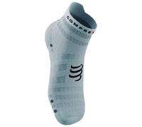 Compressport - Pro Racing Socks V4.0 Ultralight Run Low - Running socks size T1 - EU 35-38, turquoise/grey