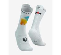 Compressport Pro Racing v4.0 Bike - Ironman 2025 Cycling Socks White Orange - T1