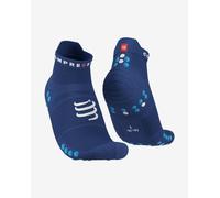 COMPRESSPORT Pro Racing Socks v4.0 Run Low Socks, Sodalite/Fluo Blue, 42-44 Unisex-Adult