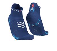 Compressport Pro Racing v4.0 Run Low Socks | UK XL in Sodalite/Fluo Blue