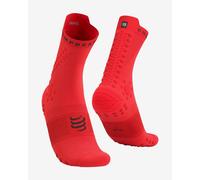 Compressport Pro Racing v4.0 Trail Crew Socks Bright Red Black - T1