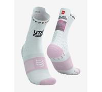 Compressport Pro Racing v4.0 Trail UTMB 2025 Socks White Pink - T1