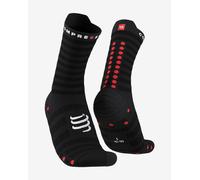 Compressport Pro Racing v4.0 Ultralight Run High Socks Black Red - T2