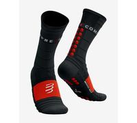 Compressport Pro Racing Winter Run Socks Black Red - T4