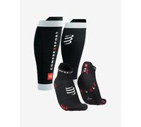 Compressport R2 3.0 + Pro Racing v4.0 low running shoes kit black white red - T1