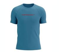 COMPRESSPORT Sports T-Shirt - Ultra-light, Breathable & Quick-Drying - Freedom of Movement - Running & Training, Niagara Blue, S