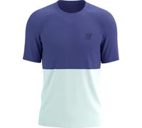 Compressport - Trail running T-shirt - Performance SS Tshirt M Orient Blue/Star White for Men - Size M Blue M