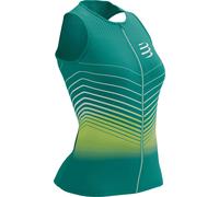 Compressport Tri Postural Aero Sleeveless Womens Cycling Jersey Green Triathlon