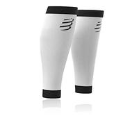 COMPRESSPORT Unisex Adult Calf Guard, White/Dark Grey Heather, 42-46cm