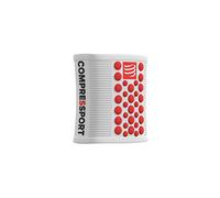 COMPRESSPORT Unisex Sweatbands 3d.dots Mu equera antitranspiraction multideporte, White Red, Talla Unica UK