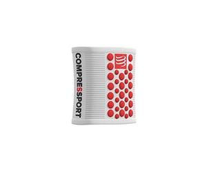 COMPRESSPORT Unisex Sweatbands 3d.dots Mu equera antitranspiraction multideporte, White Red, Talla Unica UK