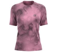 Compressport - Trail running T-shirt - Performance SS Tshirt W Eat My Dust! Zephyr Tie Dye for Women - Size S - Pink Pink S