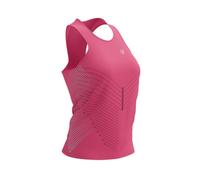 Compressport Women's Performance Singlet - Hot Pink/Aqua for Optimal Running Comfort