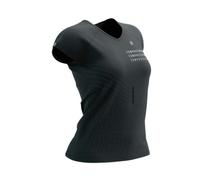 Compressport Women's Performance SS T-Shirt - Black/White for Ultimate Running Comfort