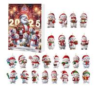 Compte à Rebours de Noël - Compteur Décoratif en Acrylique 2D Thème Bonhomme de Neige | Pendentif de Noël pour Table, Fenêtre, Maison, Bureau, , Adolescents et Adultes, Décoration