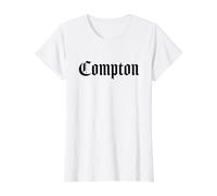 Compton Los Angeles California Value Graphic T-Shirt, Women, White, XS