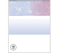 Compuchecks Blank Check Paper - 100 Pack - Computer Security Business Checks, QuickBooks & Laser Printer Compatible - Check On top, Voucher On Bottom - Check Paper Size 8 1/2-11 -Blue/Red Prismatic