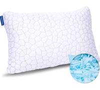 CompuClever Shredded Memory Foam Pillows for Sleeping Cooling Bed Pillow with Adjustable Loft Hypoallergenic Bed Pillows for Side and Back Sleepers Washable Removable Derived Rayon Cover (1-Pack)