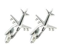 COMPUKAS 1 Pair Airplane Cufflinks for Men Classic Copper Suit Cufflinks with Smooth Surface Decorative Design, for Daily Wearing and Attending Parties