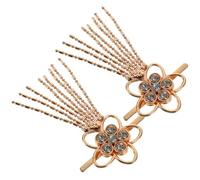 COMPUKAS 1 Pair Shoe Tassel Decoration Shoe Tassel Charm Rhinestone Design Alloy Crystal Glitter Decor Decorating Female Friends Wedding 2.48x1.14x0.20in