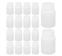 COMPUKAS 100pcs 50ml White Mini Pill Bottles with Screw Top Lids, Leakproof Pe Small Plastic Containers for Tablets and Supplements, Portable Travel Pill Bottle for Daily Use