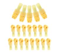 COMPUKAS 100pcs Automotive Electrical Connectors Kit Brass Inline T Tap Wire Tap Connectors for Power and Multistrand Wires with Fast Plug and Play Operation for Lighting and Car Stereo
