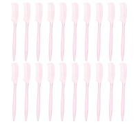 COMPUKAS 100pcs Mini Eyelash Separator Comb and Small Brow Brush Set for Make and Daily Use, Plastic Material, Gentle on Skin, Pink Colour, Sl nd Elegant Design for Women