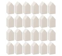COMPUKAS 100pcs Mini Powder Puff Pads for Makeup Comfortable Touch and Precise Application, White Synthetic Latex Cosmetic Blending Sponges for Foundation and Face Cosmetics, Elegant