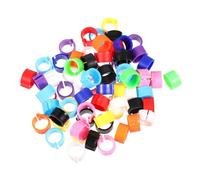 COMPUKAS 100Pcs Plastic Bird Foot Rings Identification Leg Bands for Pigeons Racing Birds Parakeets Cockatiels Canaries Mixed Colors Safe