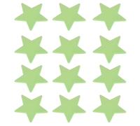 COMPUKAS 100pcs Romantic Luminous Star Stickers Glow in The Dark Fluorescent Wall Decals Decorative Plastic Stars for Bedroom and Tv Background Decor