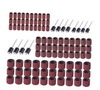 COMPUKAS 102pcs Sanding Drum Bands Set with Sleeves and Mandrels Grit for Nail Drill Rotary Tools Surface Preparation and Finishing Wood Glass Ceramics Stone