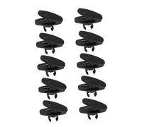 COMPUKAS 10pcs Adjustable Black Lapel Mic Holder Clips 10mm Microphone Collar Brackets for Shirt, Podcast, Interview, and Live Events