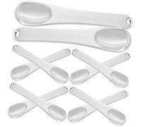 COMPUKAS 10pcs Alloy Facial Mask Spoons Cosmetic Spatulas Moisturizer Applicators with Hanging Hole for Even Cream Application Skincare Tools for Face