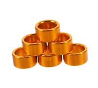 COMPUKAS 10pcs Gold Aluminium Pigeon Leg Bands Reusable Lightweight Identification Rings for Doves Training and Bird Health Supplies Inner Height