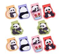 COMPUKAS 10pcs Magnetic Panda Bookmarks Set, Small Decorative Page Markers with Cute Cartoon Design, Magnetic Clips for Students and Reading Accessories in Office and School Use