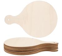 COMPUKAS 10pcs Round Unfinished Wooden Cutting Boards for Baking and DIY with Smooth Surface Without Burrs, Khaki Wood Mini Chopping Boards for Food Preparation